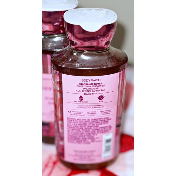 Bath & Body Works COSTA RICA Pink Pineapple Sunrise 10oz Shower Gel Body Wash x3 - Picture 4 of 4